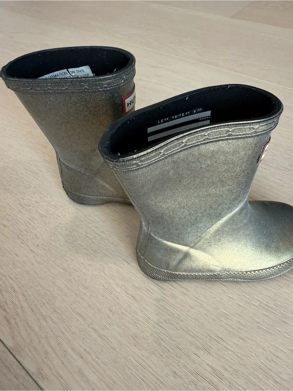 Kids Hunter Gold Rubber Boots | 5C/21EU